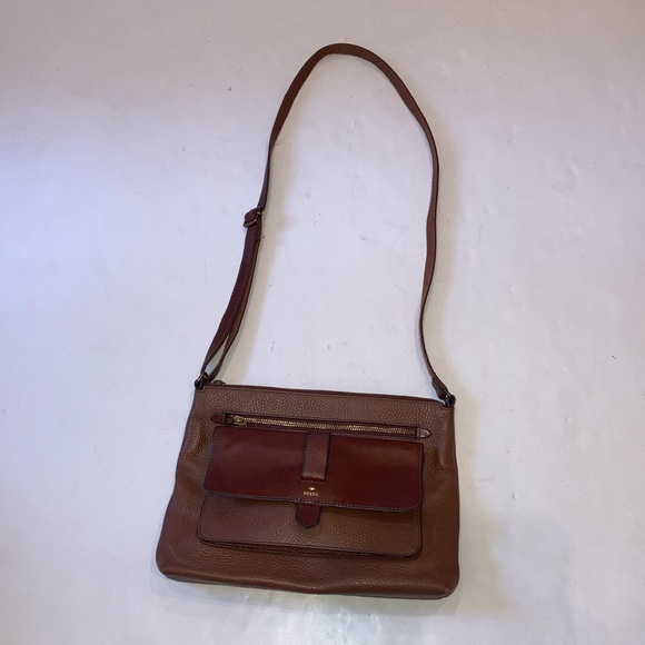 Fossil Kinley Crossbody Brown Leather Bag - Picture 7 of 17